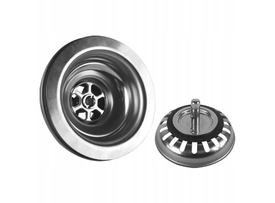 Kuchynský granitový drez REA NORTH - 48,5 x 59,5 cm - čierny prskaný