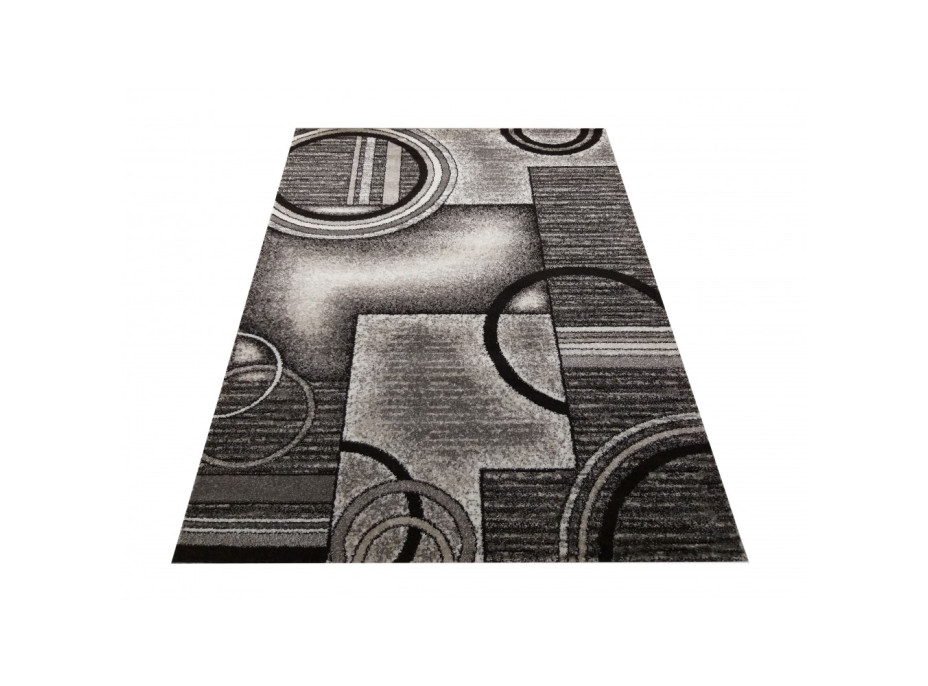 Kusový koberec PANNE geometria - odtiene šedej