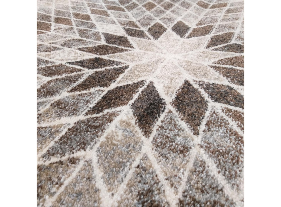 Kusový koberec PANNE mandala - odstíny hnědé