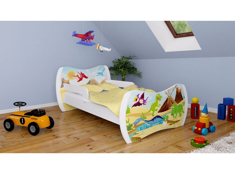 Detská posteľ bez šuplíku 180x90cm DINOSAURI + matrace ZADARMO!