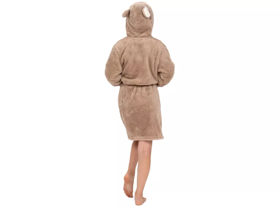 Detský župan KIDS - béžový medvedík - 10-14 rokov