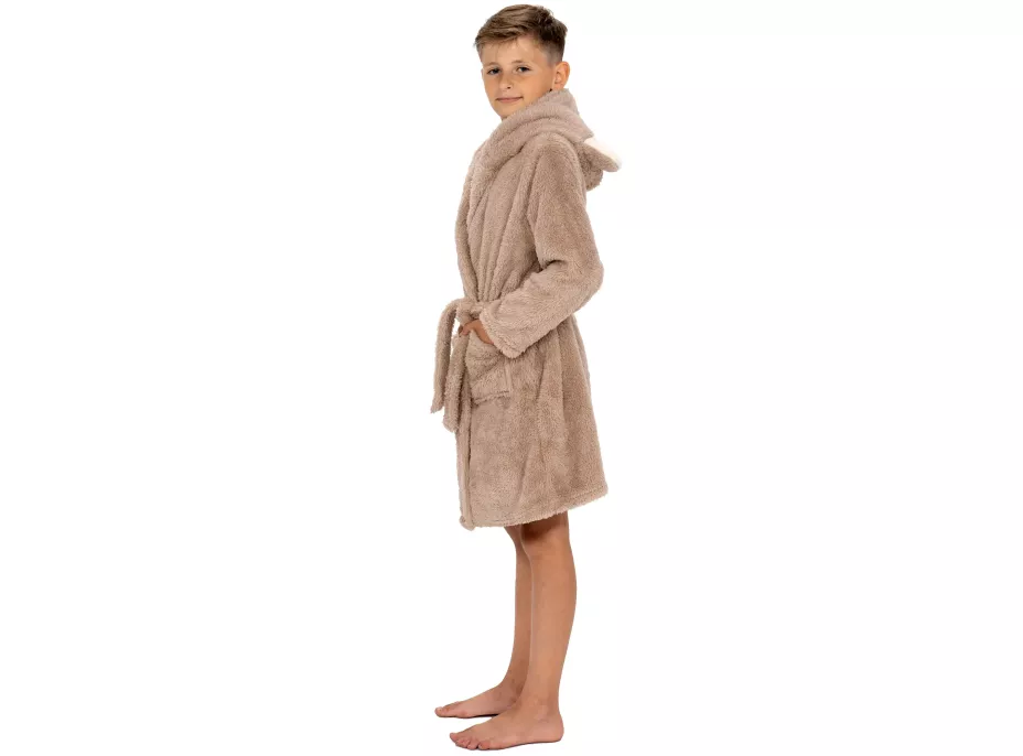 Detský župan KIDS - béžový medvedík - 10-14 rokov