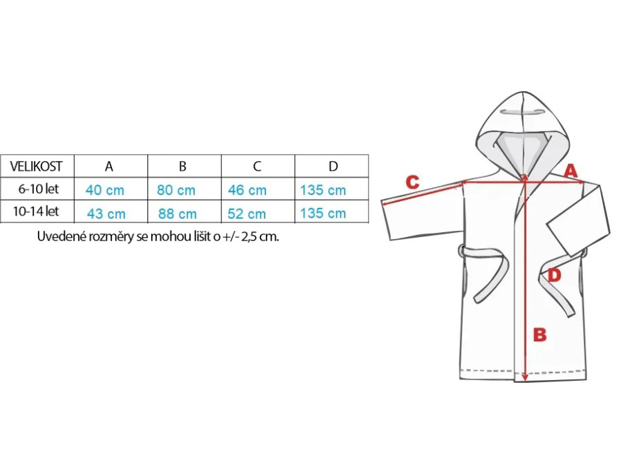 Detský župan KIDS - béžový medvedík - 10-14 rokov