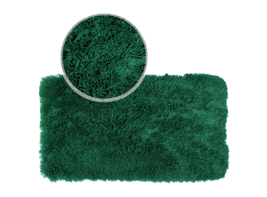 Detský plyšový koberec MAX - tmavo zelený