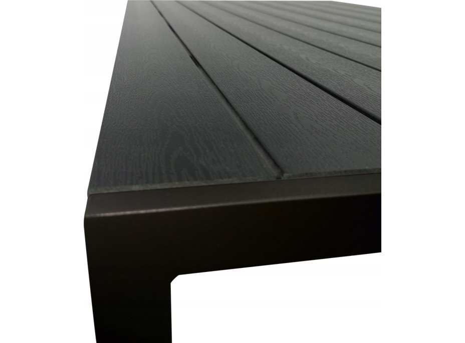 Záhradný stôl ALICE - 150x90 cm - čierny