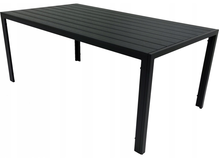 Záhradný stôl ALICE - 205x90 cm - čierny