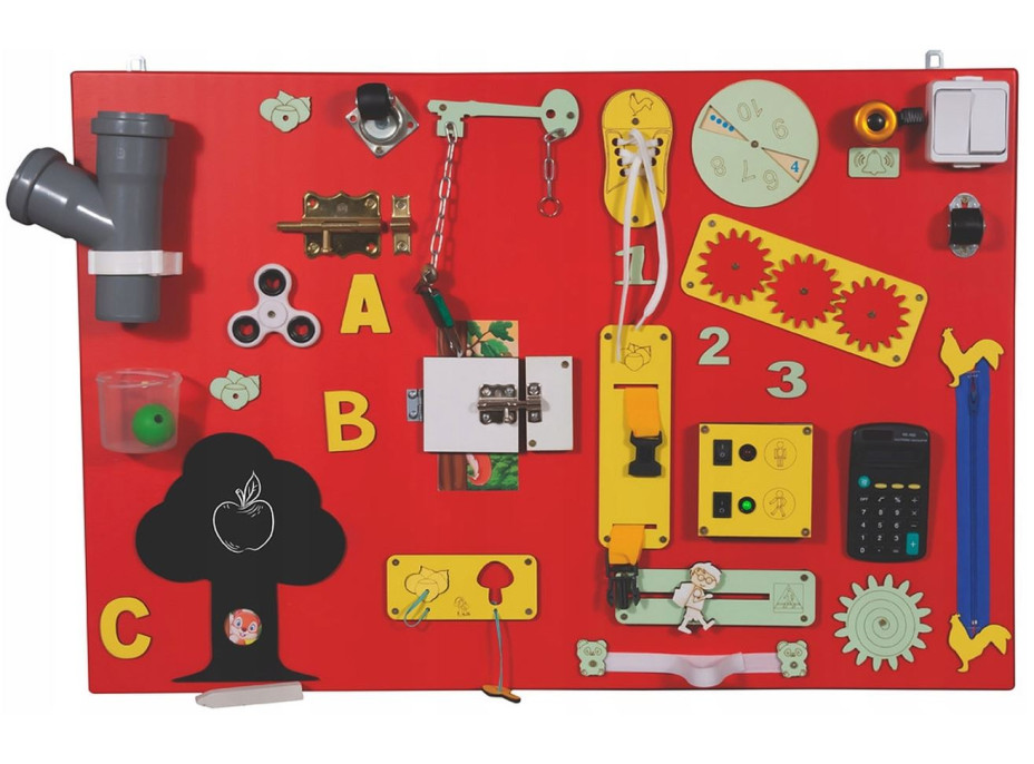 Interaktívna detská tabuľa - 75x50 cm - červená - typ 3
