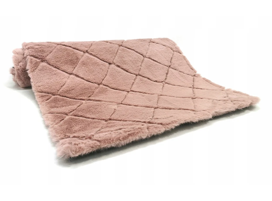 Kusový koberec OSLO TX pikovaný - svetlo ružový - imitácia králičej kožušiny