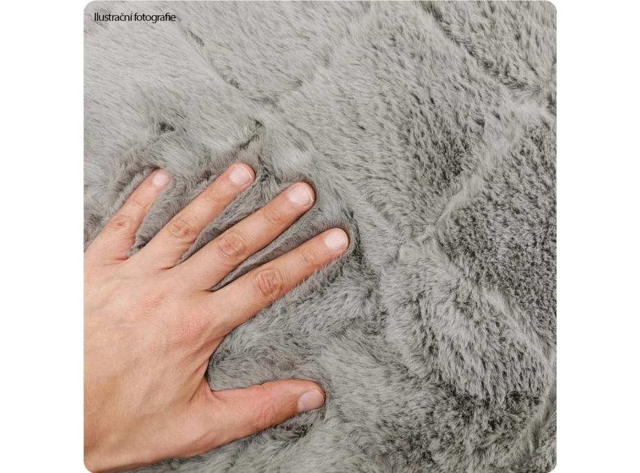 Kusový koberec OSLO TX pikovaný - svetlo ružový - imitácia králičej kožušiny