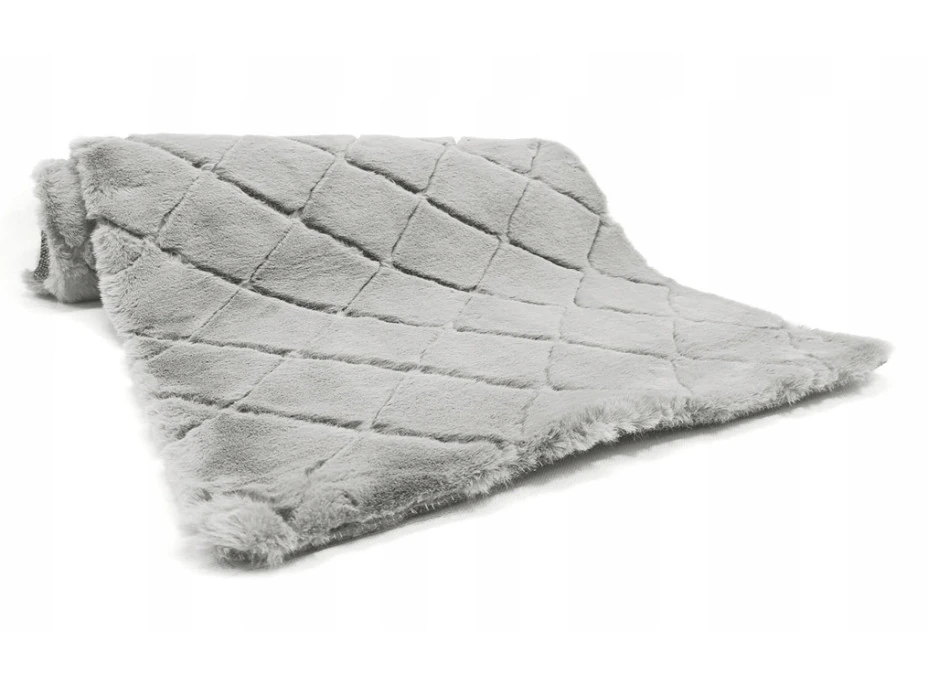 Kusový koberec OSLO TX pikovaný - svetlo šedý - imitácia králičej kožušiny