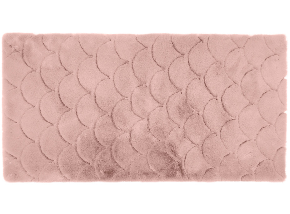 Kusový koberec OSLO TX s vlnami - svetlo ružový - imitácia králičej kožušiny
