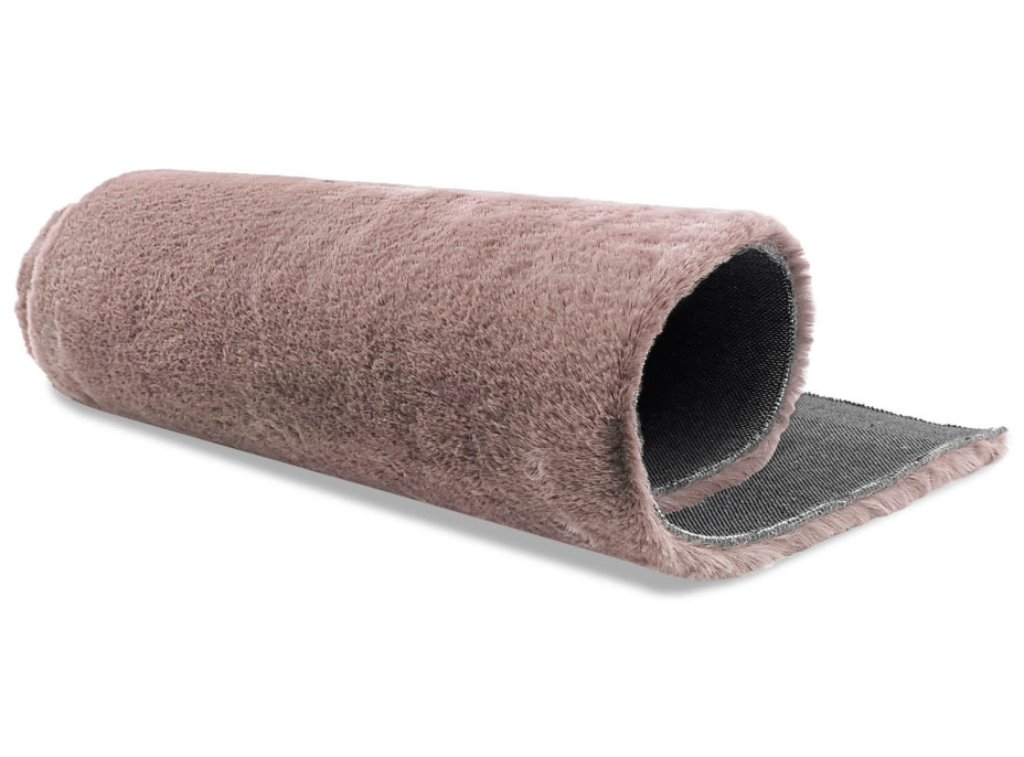 Kusový koberec OSLO TX - svetlo ružový - imitácia králičej kožušiny
