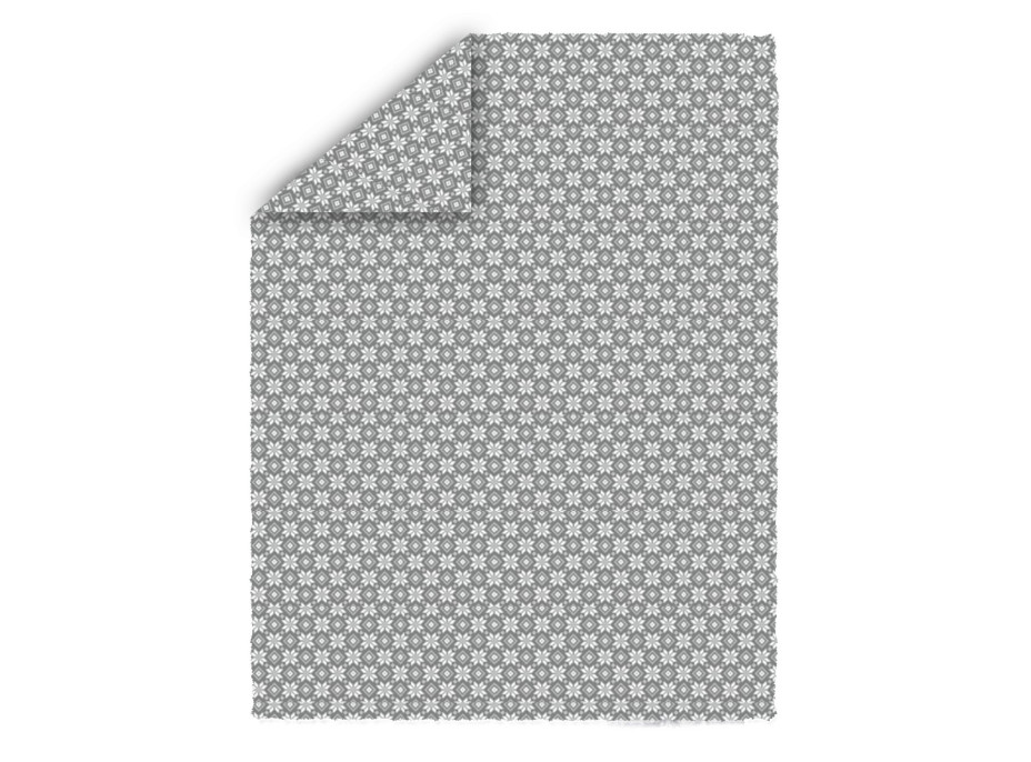 Deka SCANDI 150x200 cm - vianočné vzory - šedá/biela