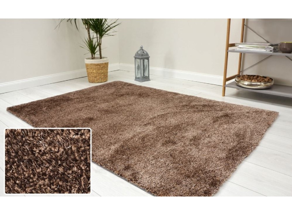 Kusový koberec Shaggy MAX velvet - béžový