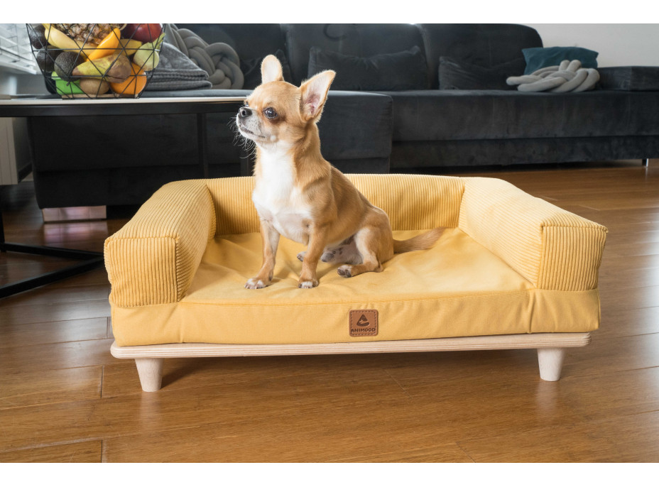 Pohovka pre psov SONIA - horčicová