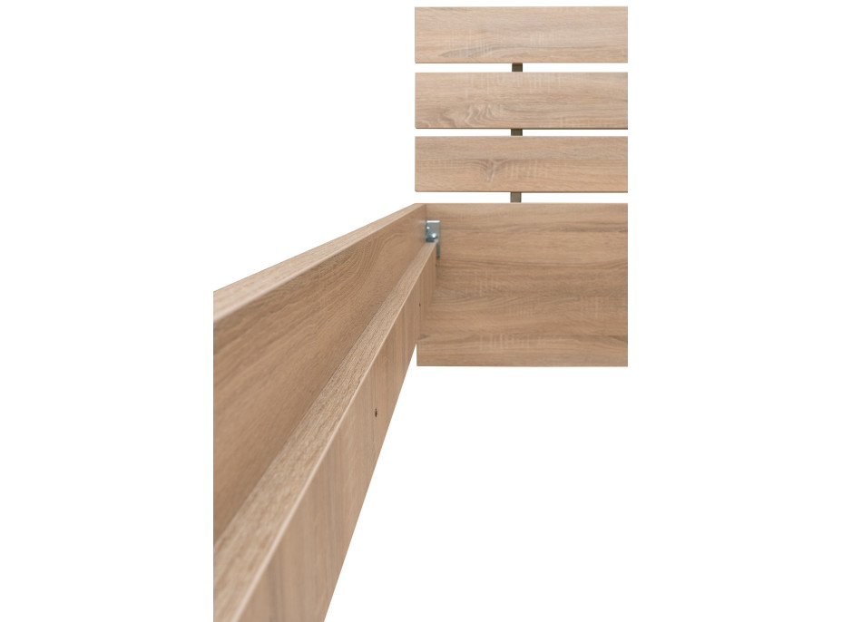 Posteľ DUNKERK 200x180 cm - dub bardolino