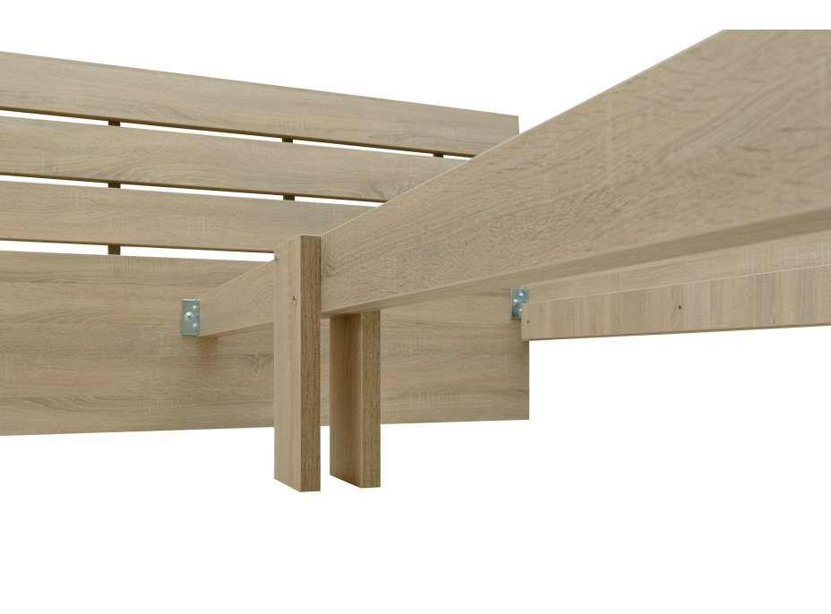 Posteľ DUNKERK 200x180 cm - dub bardolino