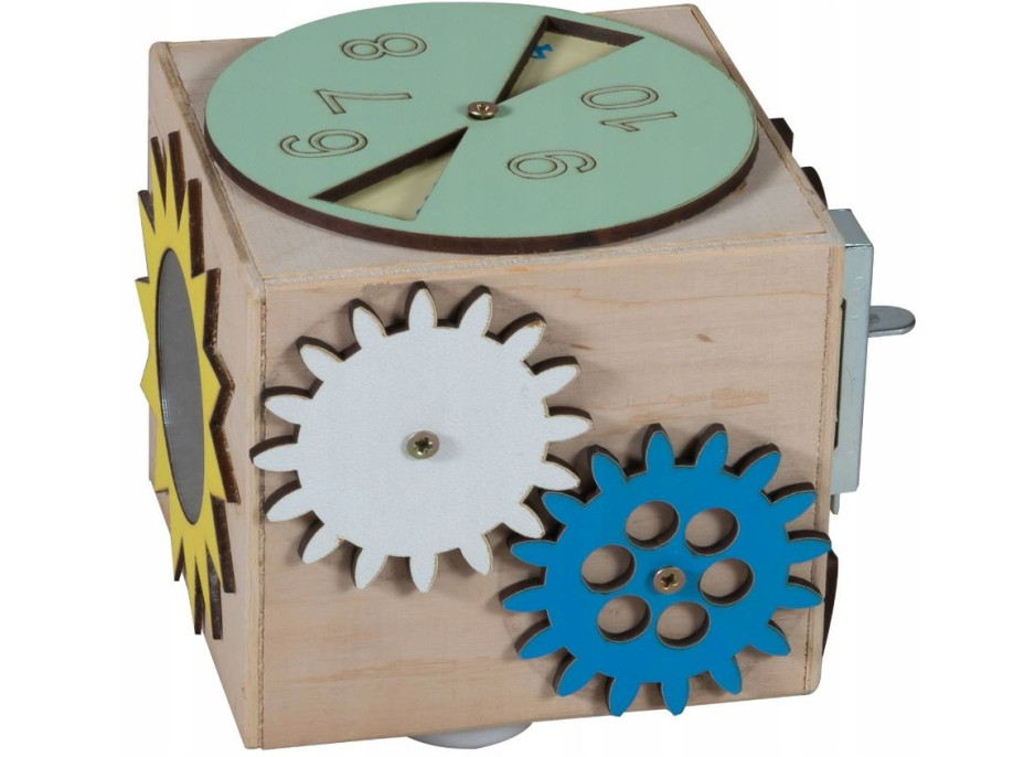 Drevená edukačná kocka 10x10x10 cm - prírodná