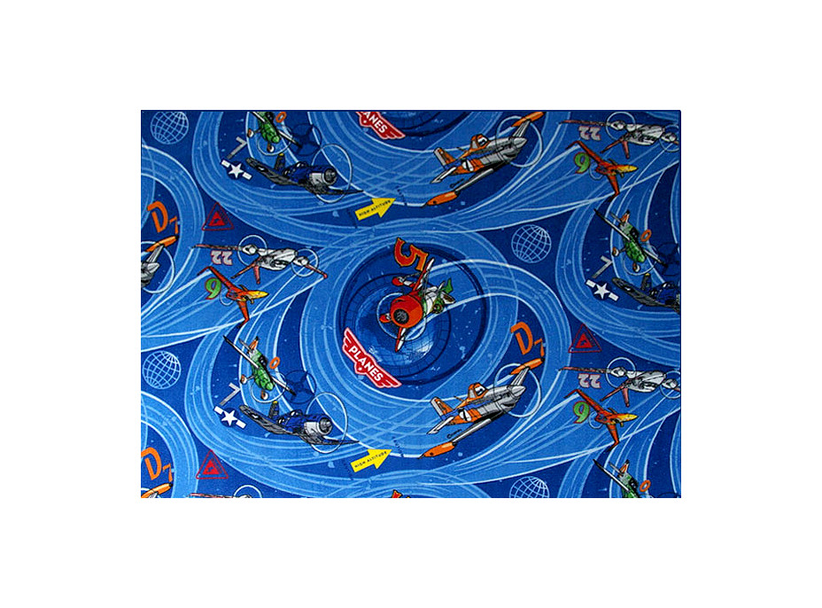 Detský koberček LIETADLÁ modrý 200x200 cm