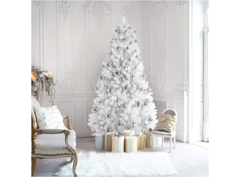 Vianočné závesné ozdoby na stromček - 6 druhov - 36 ks - strieborné