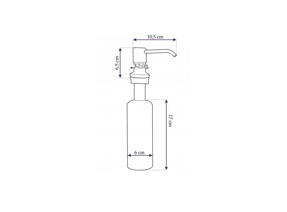 Okrúhly dávkovač REA 250 ml na zabudovanie do drezu - brúsený zlatý