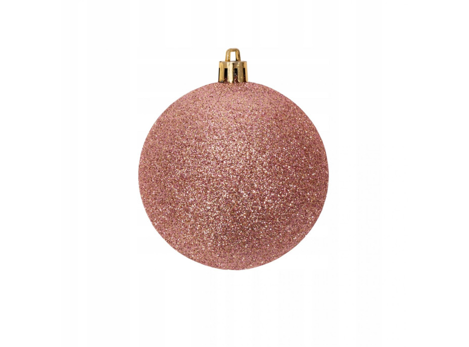 Vianočné závesné banky na stromček - 3 veľkosti - 6 druhov - 36 ks - rose gold