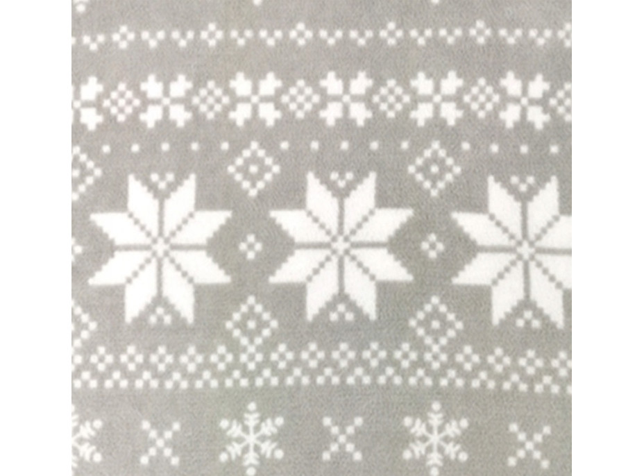Deka NORDIC 150x200 cm - vianočný vzor - svetlo šedá