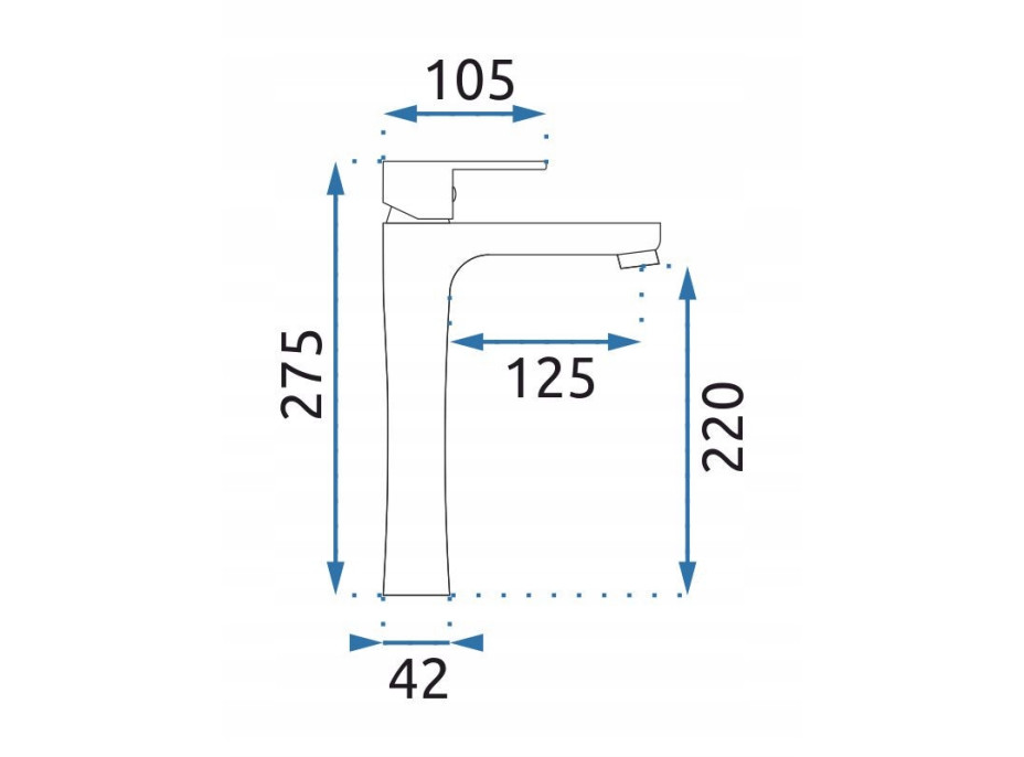 Umývadlová batéria REA MILD - vysoká - čierna/rose gold