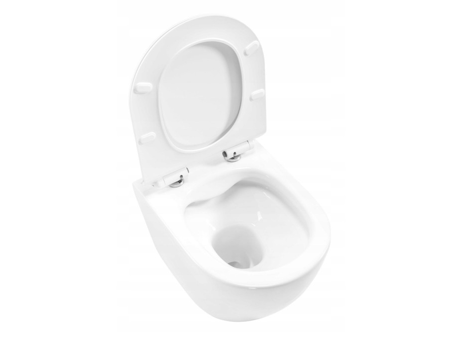 Závesné WC Rea CARTER RIMLESS + Duroplast sedátko slim - biele