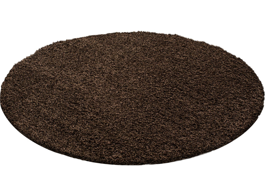 Kusový koberec Dream Shaggy 4000 Brown circle