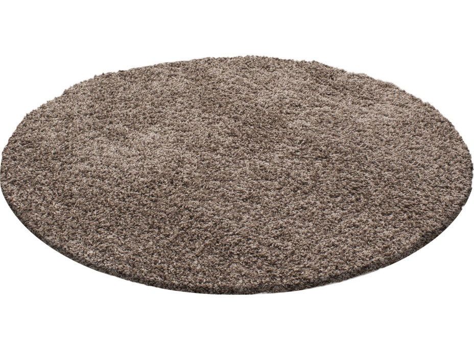 Kusový koberec Life Shaggy 1500 mocca circle