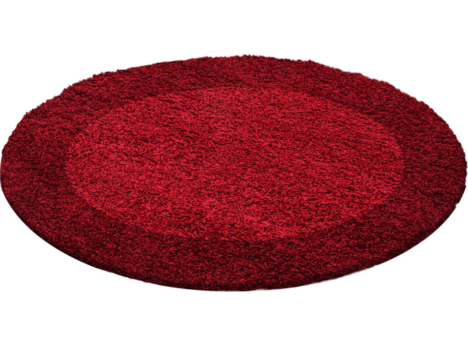 Kusový koberec Life Shaggy 1503 red circle