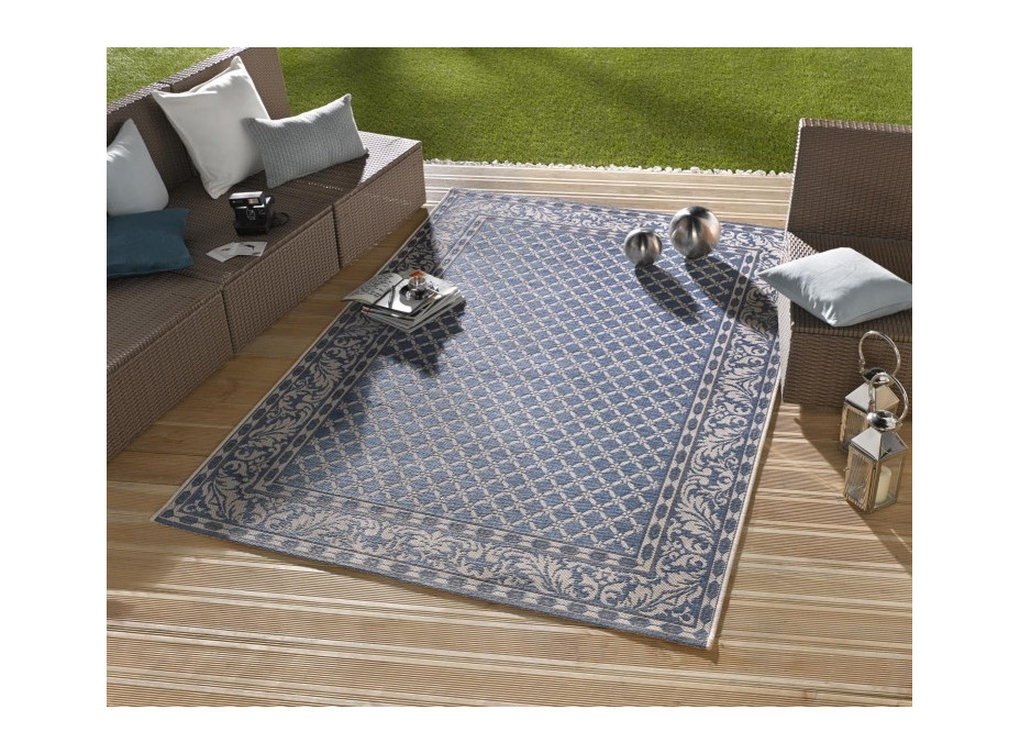 Kusový koberec BOTANY Royal blue 102476 - vonkajší (outdoor)