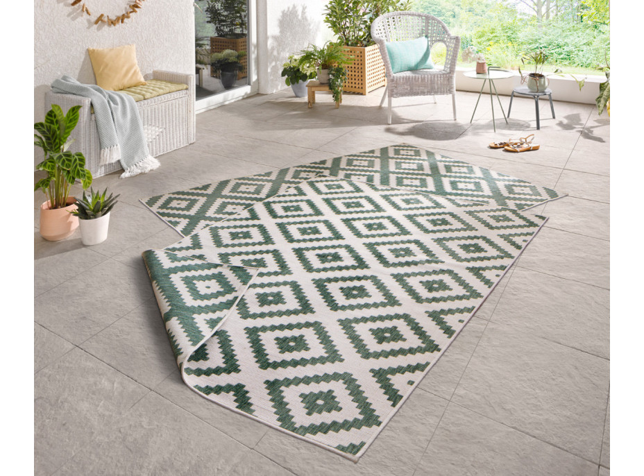 Kusový obojstranný koberec Twin 103131 green creme