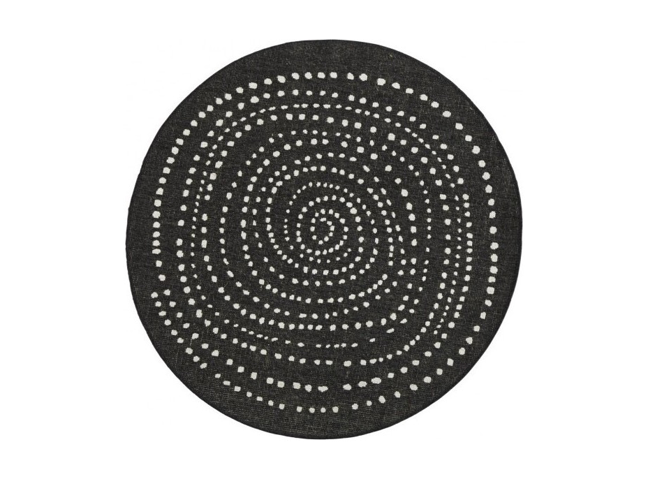 Kusový obojstranný koberec Twin 103109 black creme