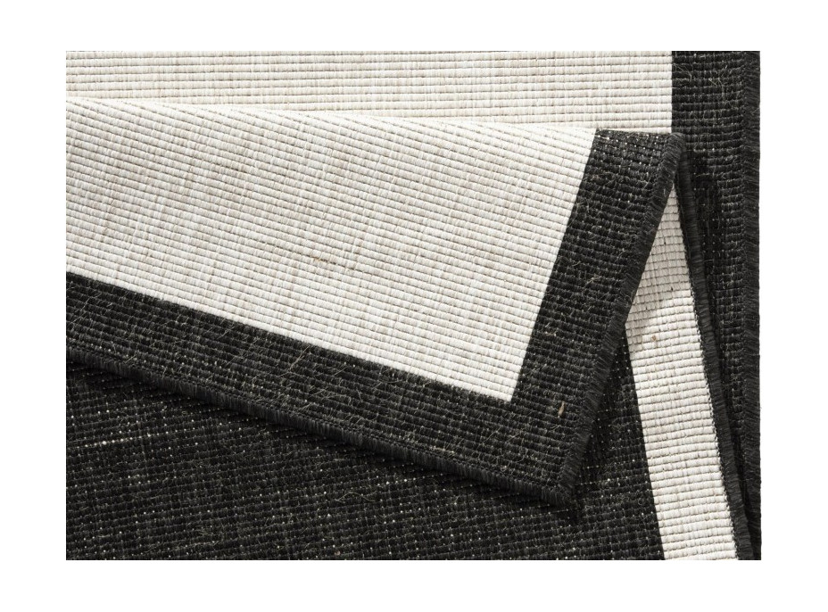 Kusový obojstranný koberec Twin 103105 creme black