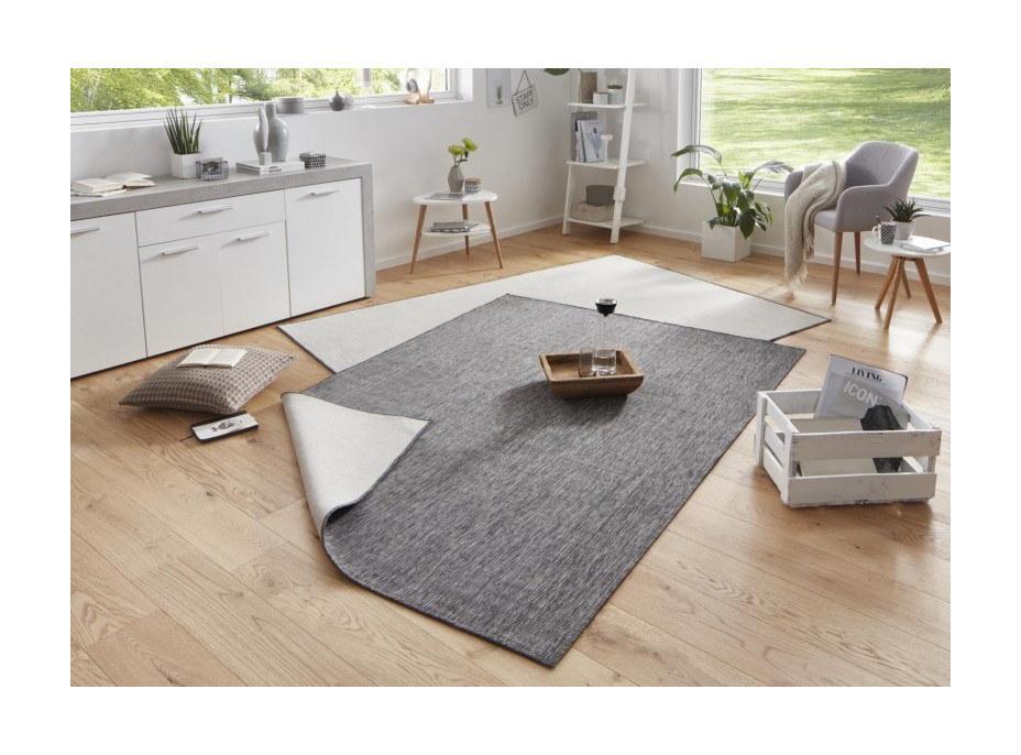 Kusový obojstranný koberec Twin 103097 grey creme