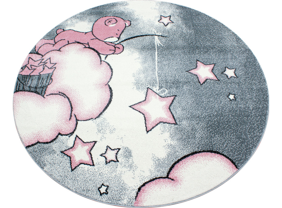 Dětský kusový koberec Kids 580 pink circle