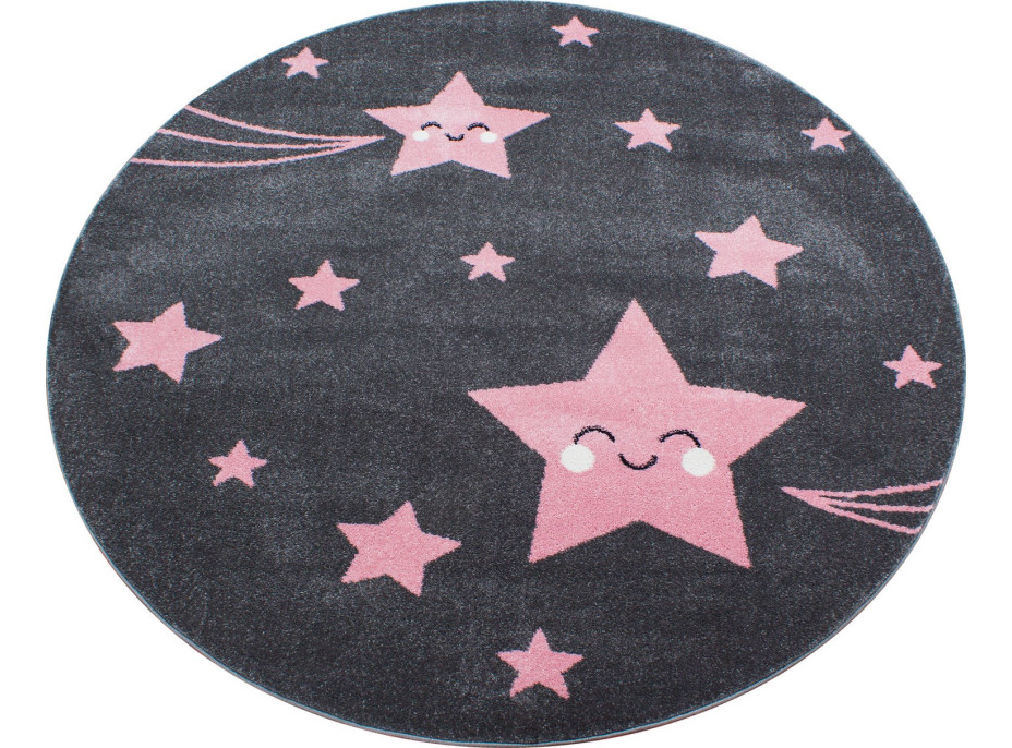 Detský kusový koberec Kids 610 pink circle