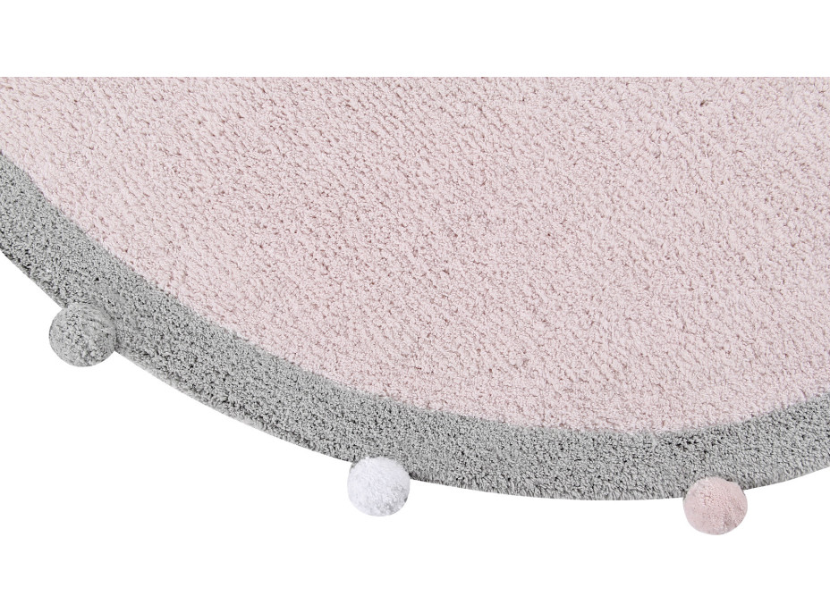 Ručne tkaný kusový koberec Bubbly Soft Pink