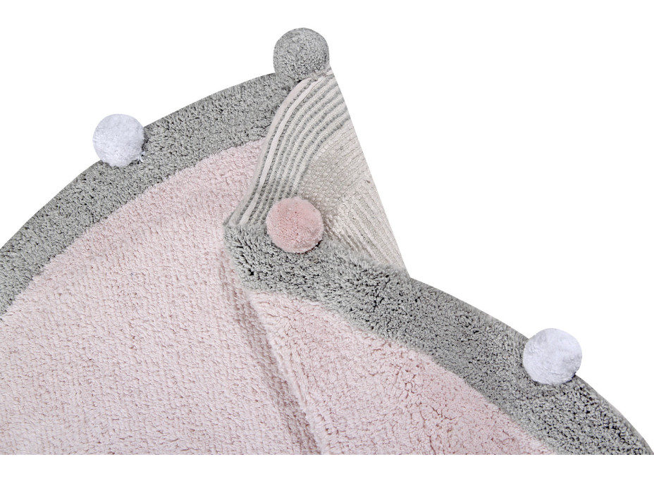 Ručne tkaný kusový koberec Bubbly Soft Pink