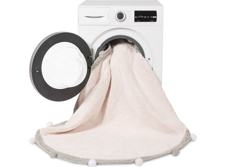 Ručne tkaný kusový koberec Bubbly Soft Pink