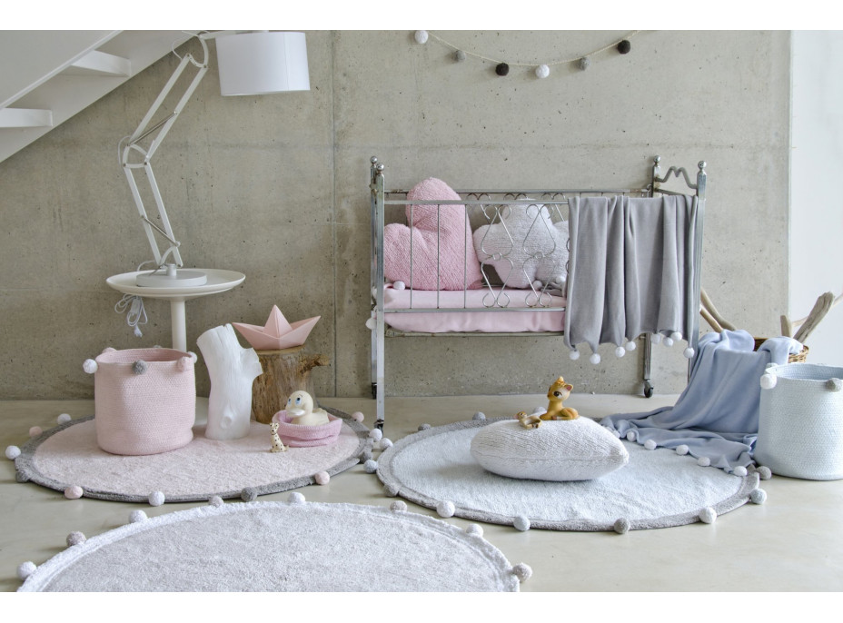 Ručne tkaný kusový koberec Bubbly Soft Pink