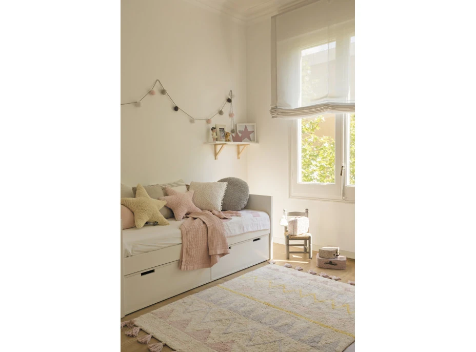 Ručne tkaný kusový koberec Azteca Natural-Vintage Nude