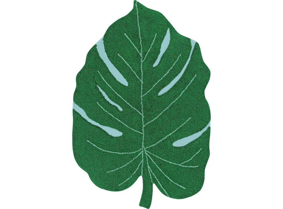 Ručne tkaný kusový koberec Monstera Leaf