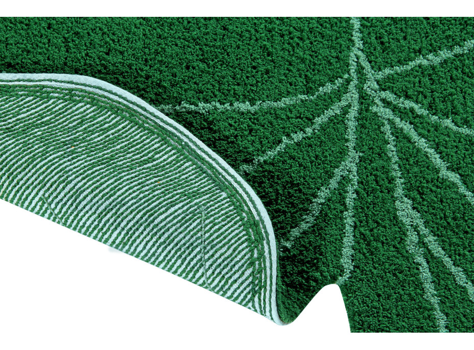 Ručne tkaný kusový koberec Monstera Leaf