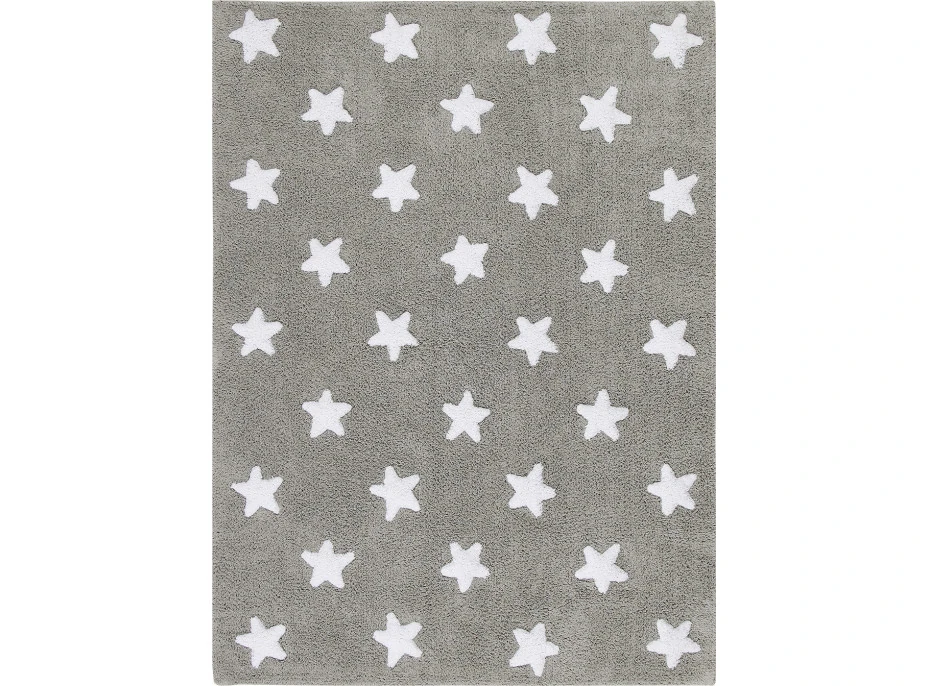 Ručne tkaný kusový koberec Stars Grey-White