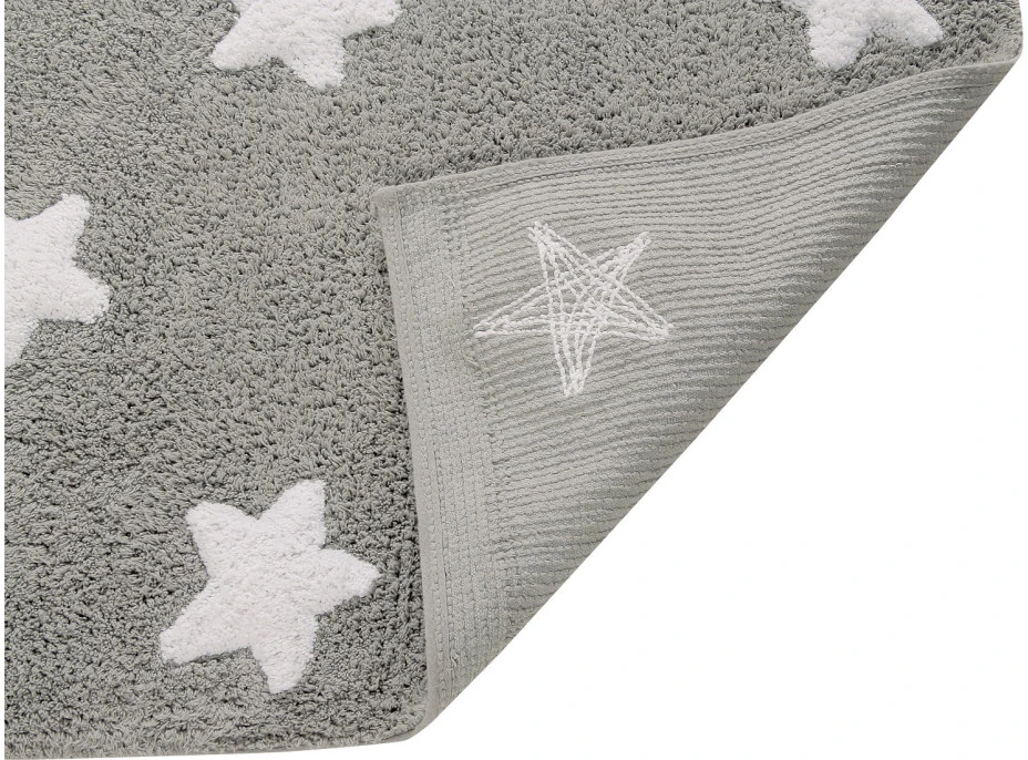 Ručne tkaný kusový koberec Stars Grey-White