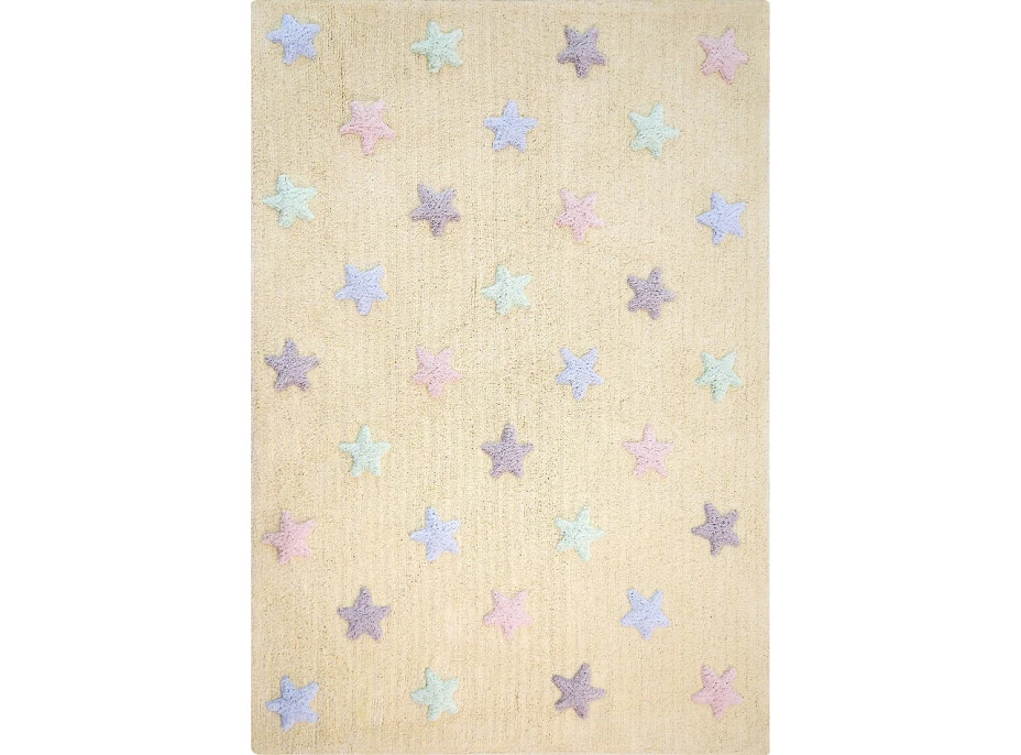 Ručne tkaný kusový koberec Tricolor Stars Vanilla