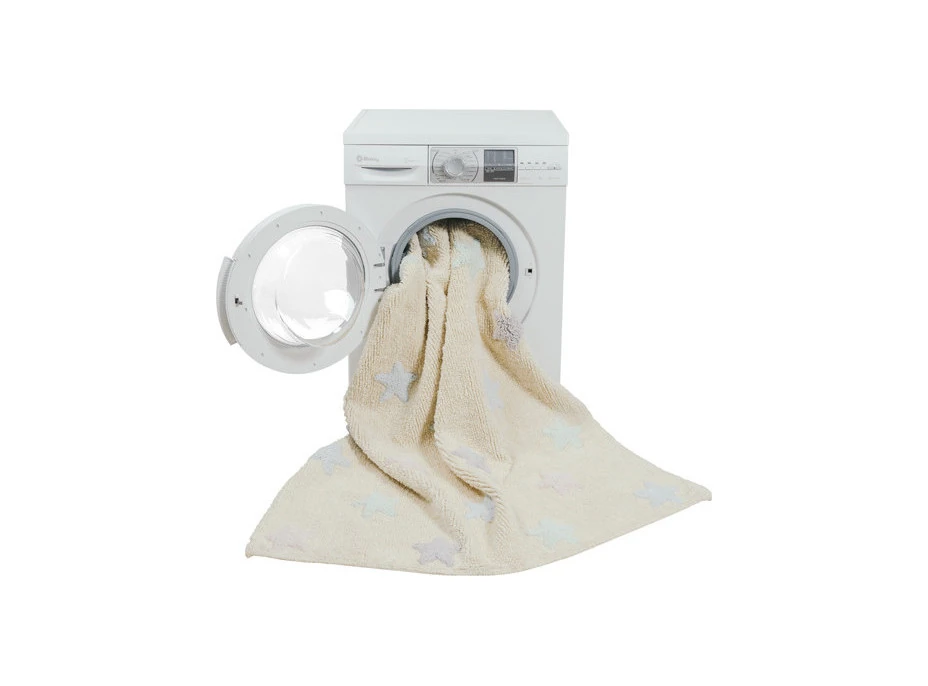 Ručne tkaný kusový koberec Tricolor Stars Vanilla